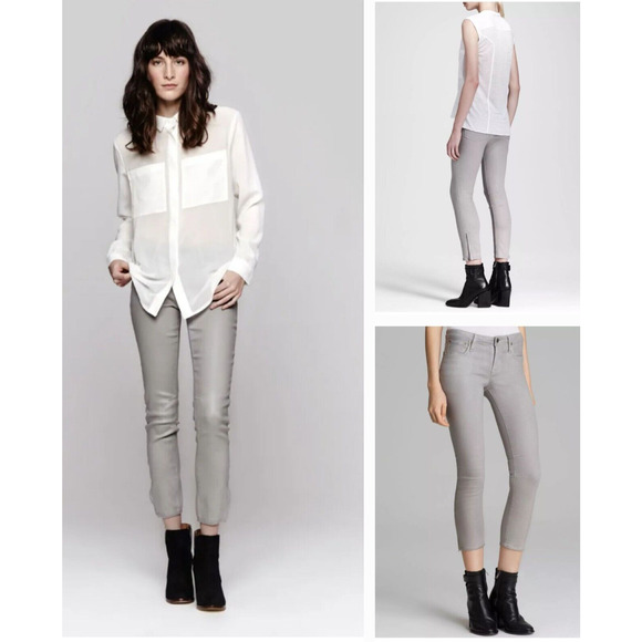 HELMUT LANG runway skinny-stretch crop ankle-zip goop fave travel jeans $245 25 - Picture 7 of 14